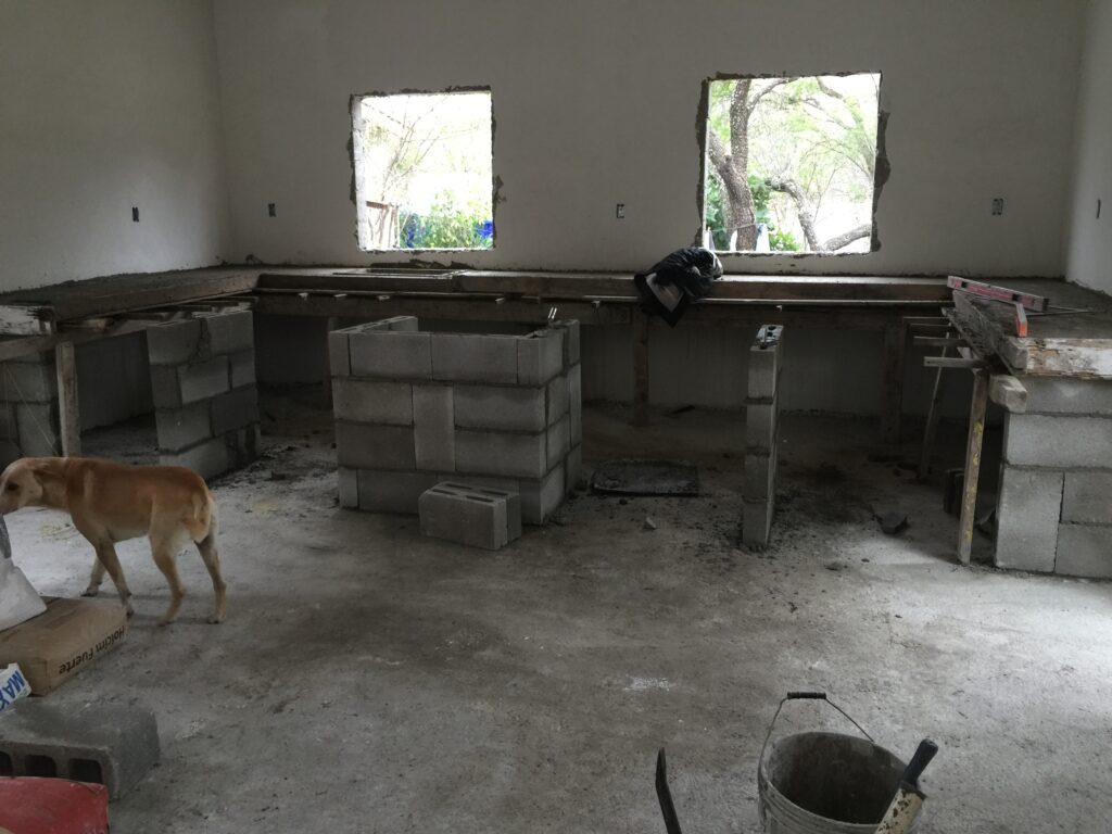 Casa Bethesda expansion interior kitchen island construction