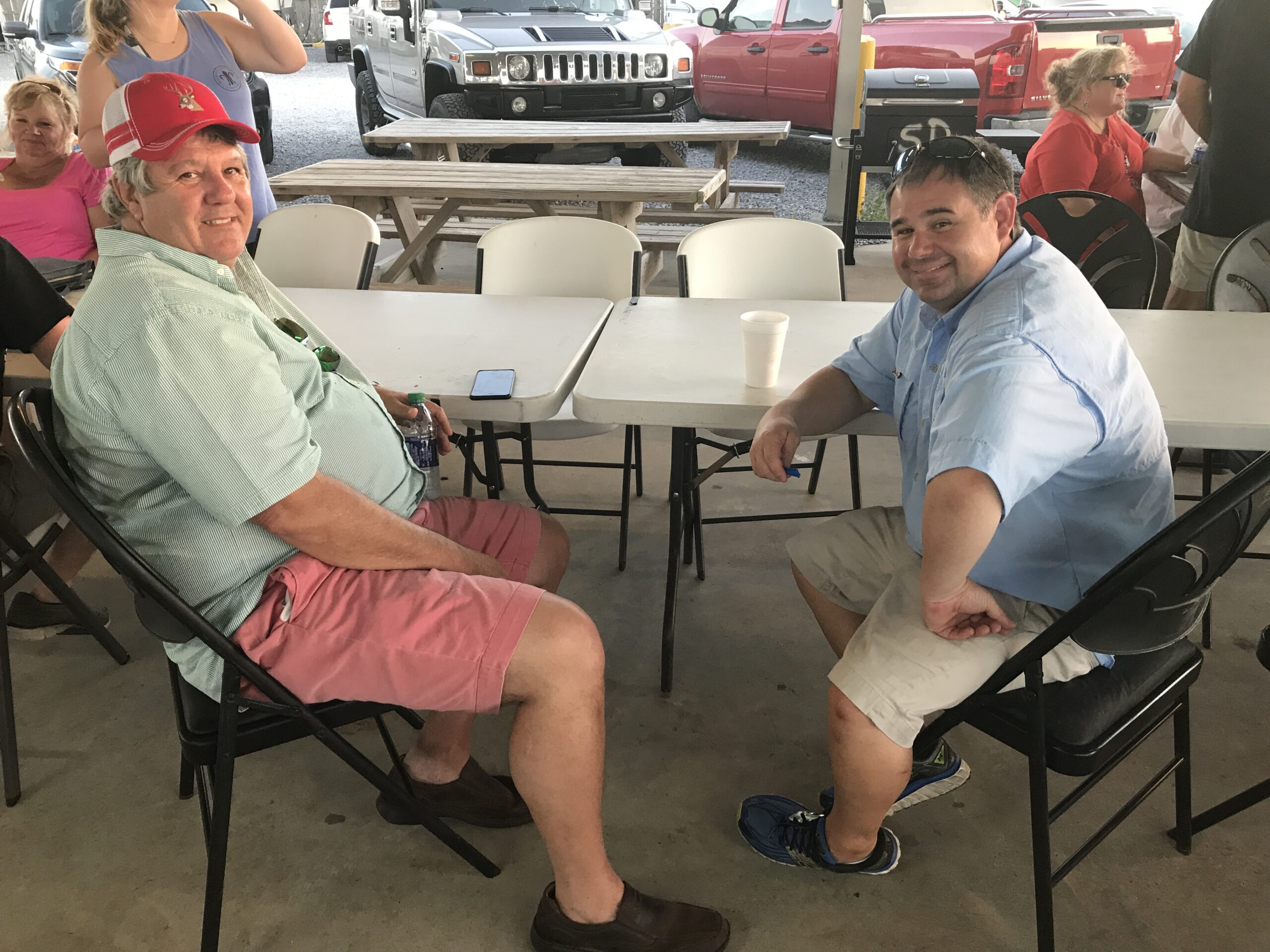 just two grand isle slam guests enjoying the boat launch