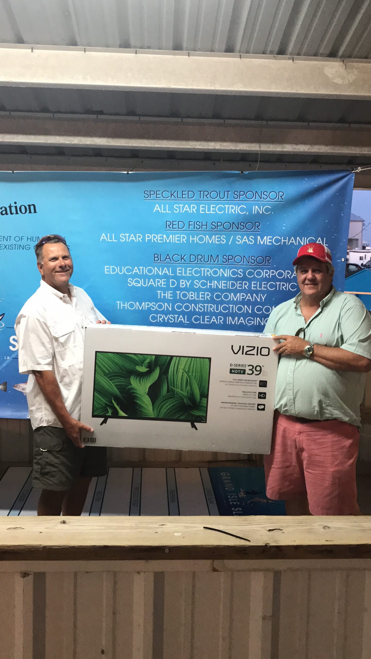 grand isle slam TV raffle winner