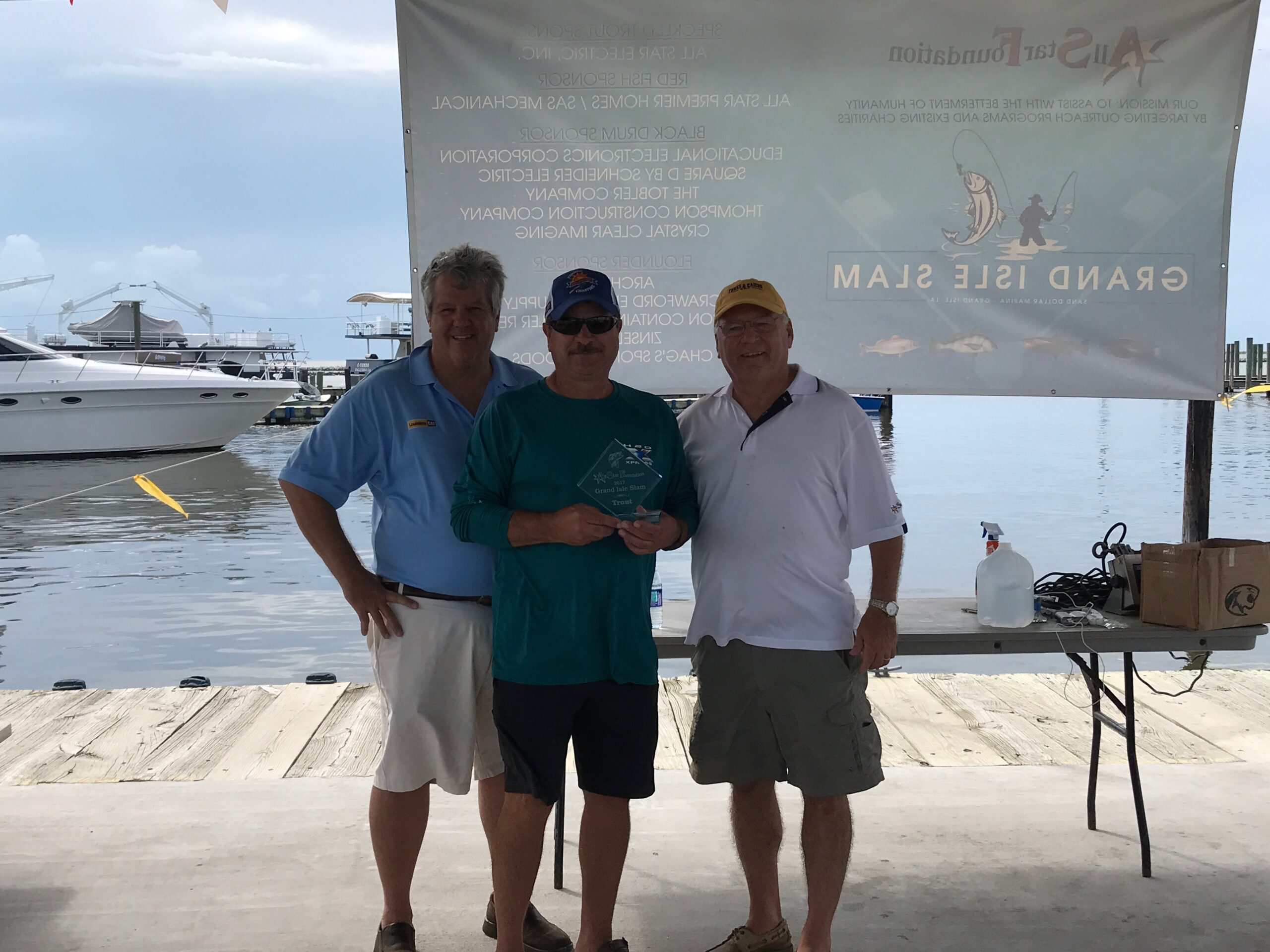 Grand isle slam trophy presentation